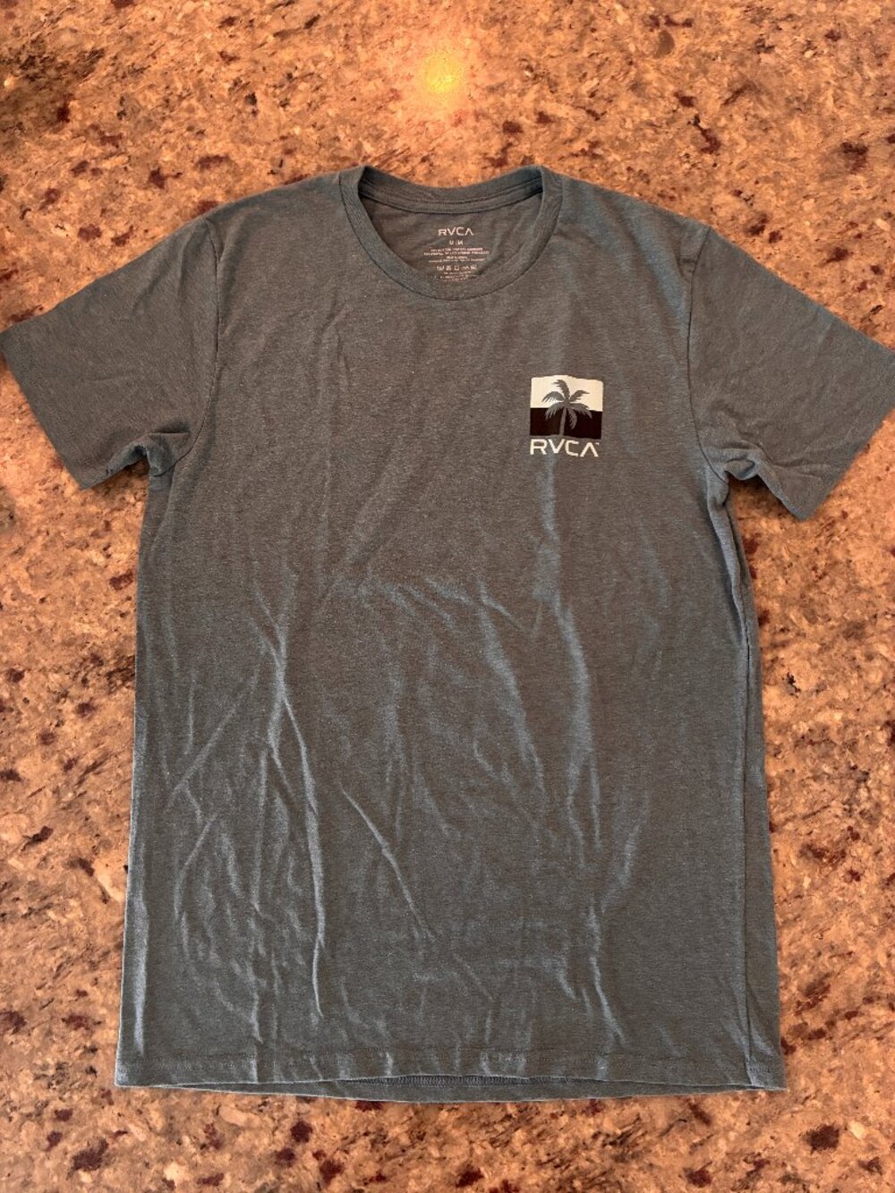 RVCA Men’s Palm Tree Graphic T-Shirt Gray Medium NWOT